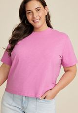 Plus Size 24/7 Boxy Crop Tee, C1345, small