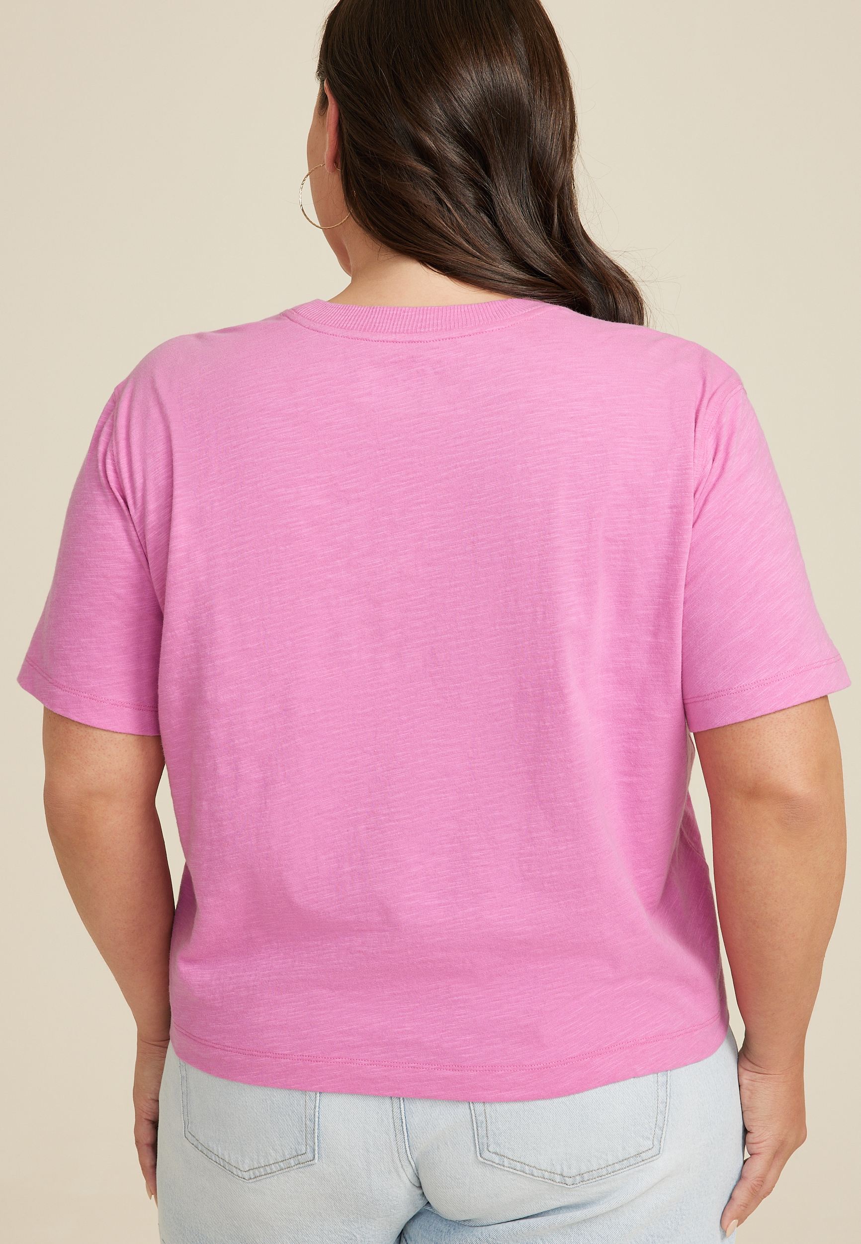Plus Size 24/7 Boxy Crop Tee, C1345, large