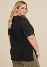 Plus Size Should Have Come With A Warning Oversized Graphic Tee, C106, small