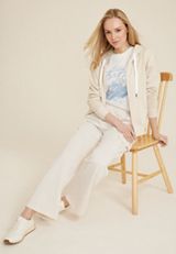 Washed Full Zip Hoodie, C2445, small