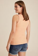 Scoop Neck Ribbed Sweater Tank Top, C188, small