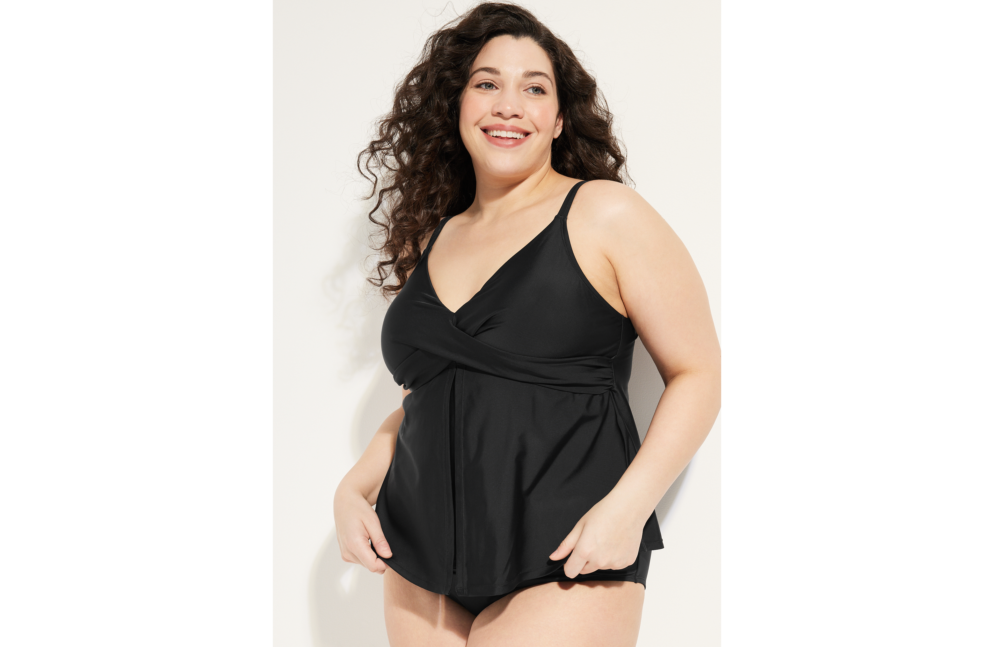 Plus Flyaway Tankini Swim Top