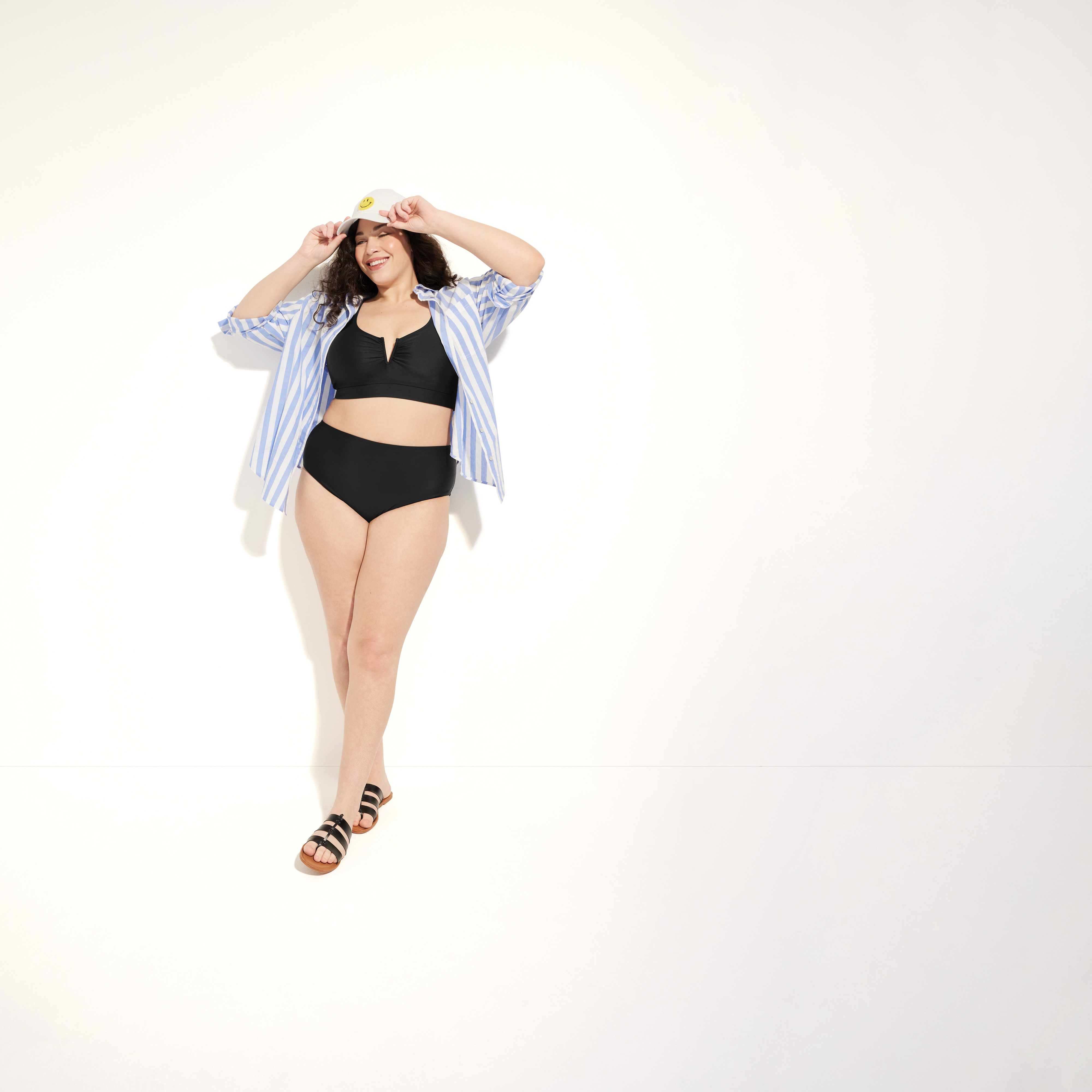 Plus Size V Wire Bikini Swim Top, C106, large