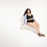 Plus Size V Wire Bikini Swim Top, C106, small