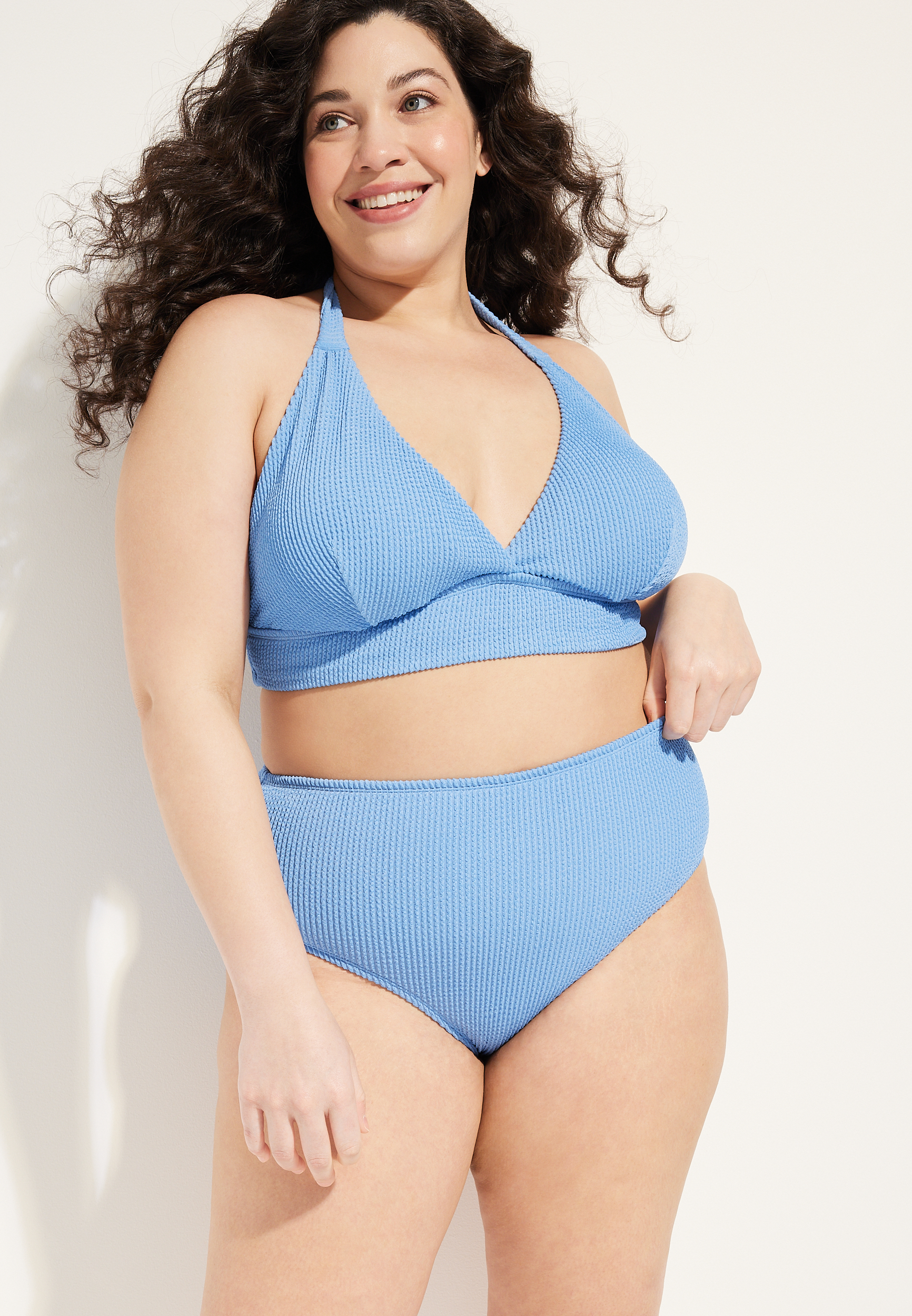 Maurices Plus Size Women's American Beach™ High Rise Bikini Bottom Blue  Swimsuit - Size 3X - Yahoo Shopping