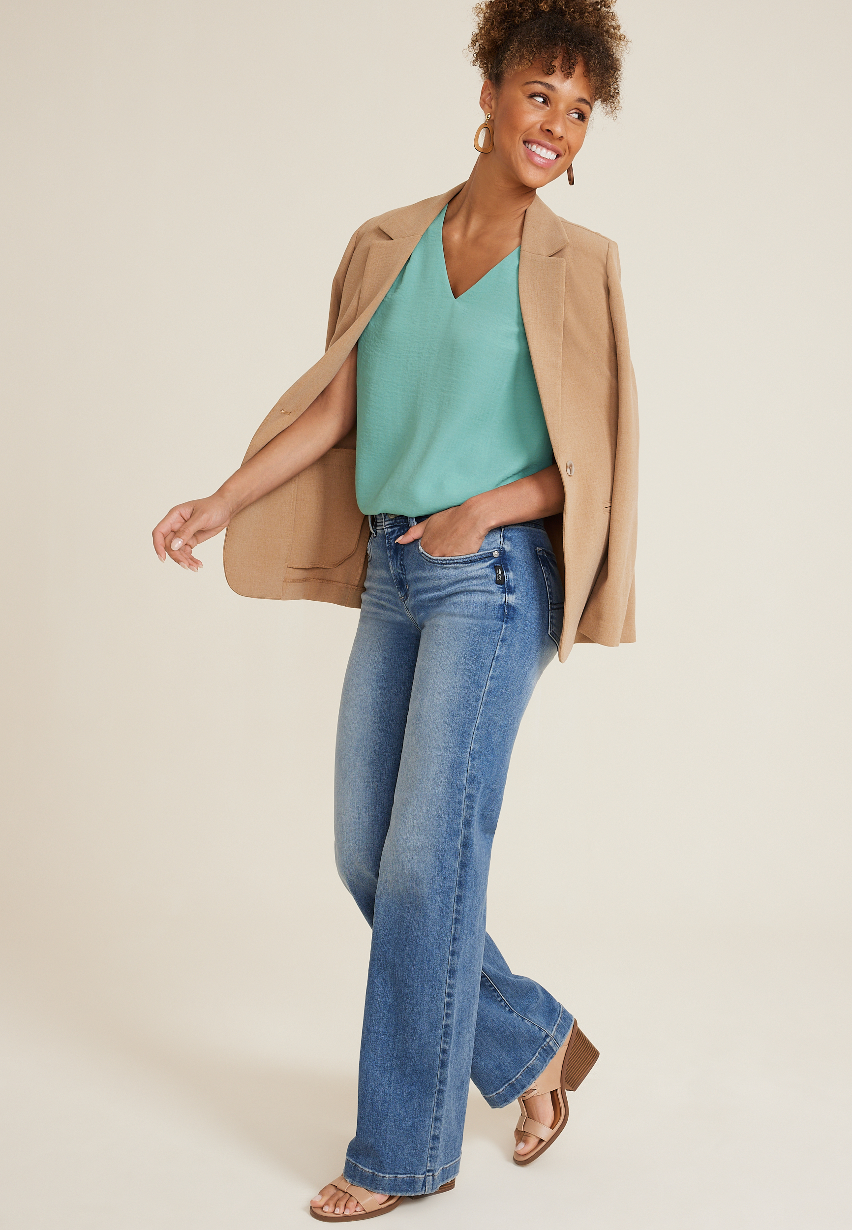 Juni V Neck Blouse, C4854, large