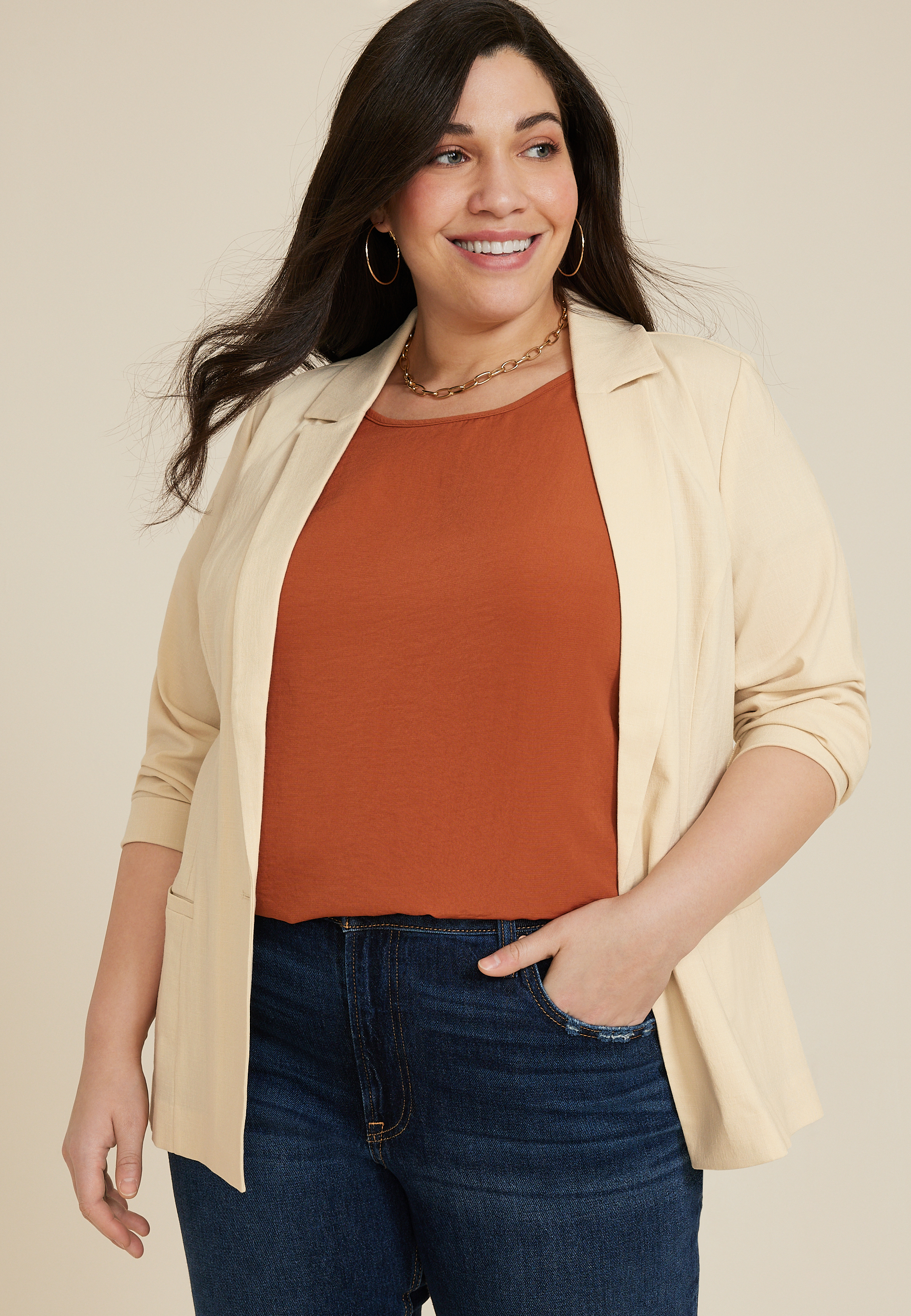 Right Fit™ Blazer  Plus size women, Plus size blazer, Plus size