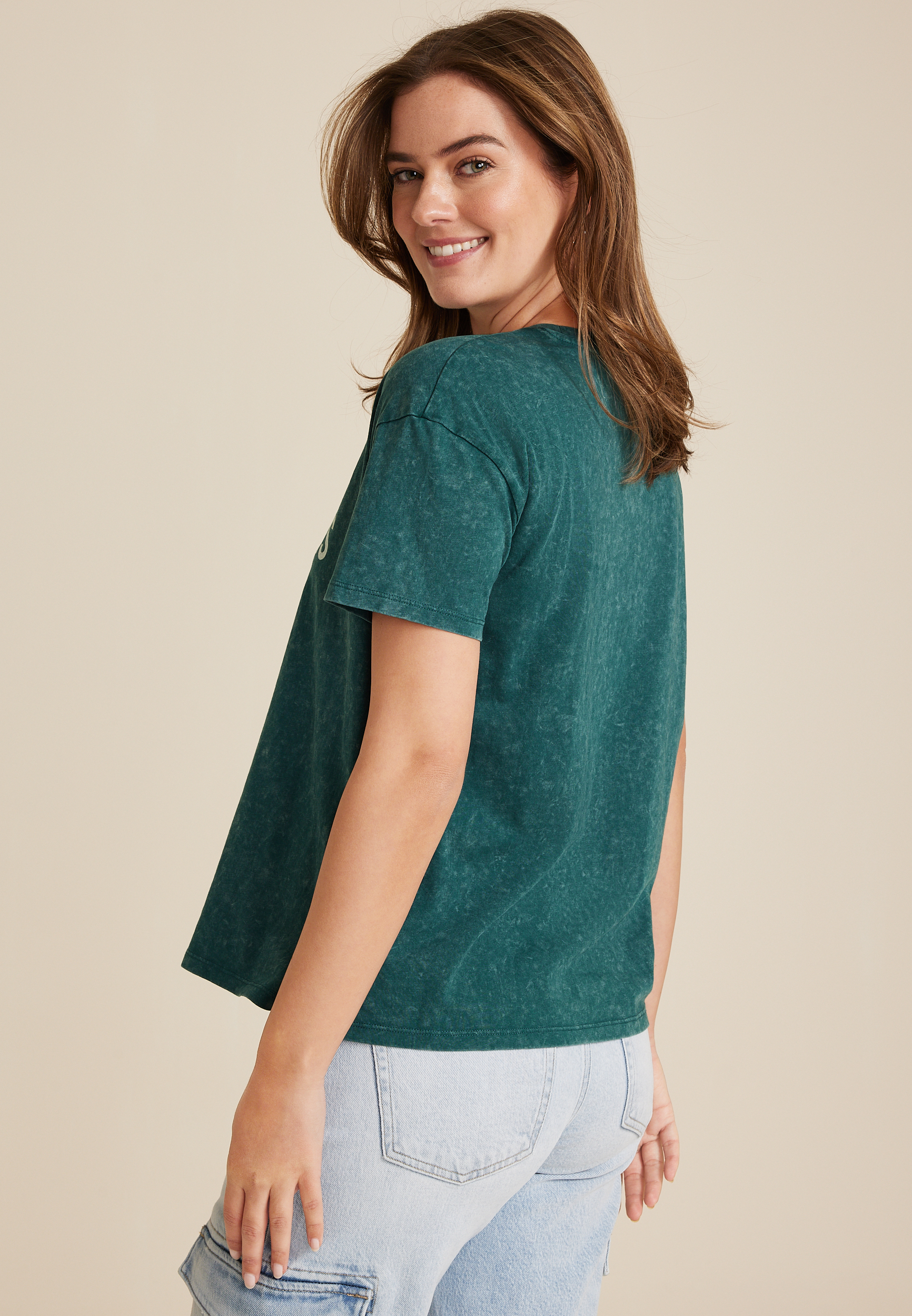 Let the Shenanigans Begin Relaxed Fit Graphic Tee, DEEP TEAL, large