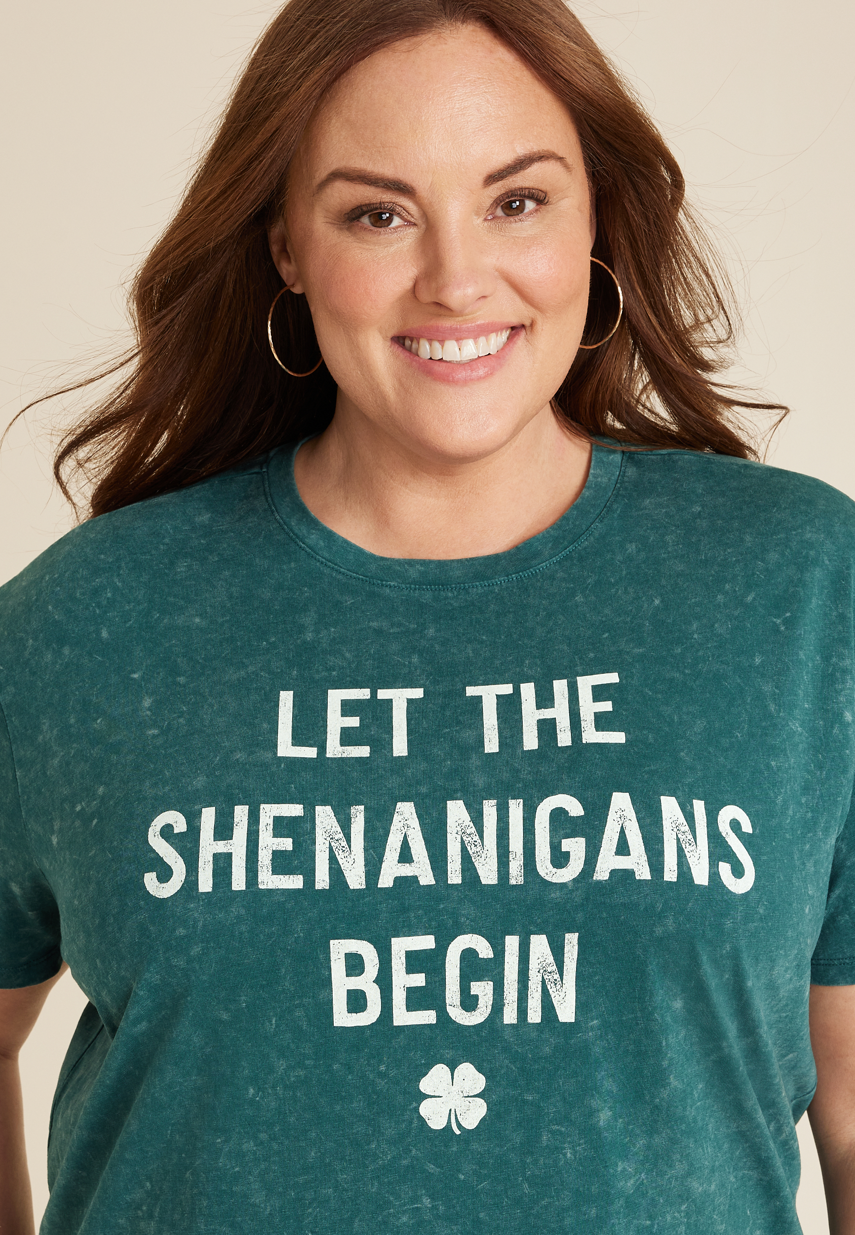 Plus Size Let the Shenanigans Begin Graphic Tee, C5875, large