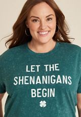 Plus Size Let the Shenanigans Begin Graphic Tee, C5875, small
