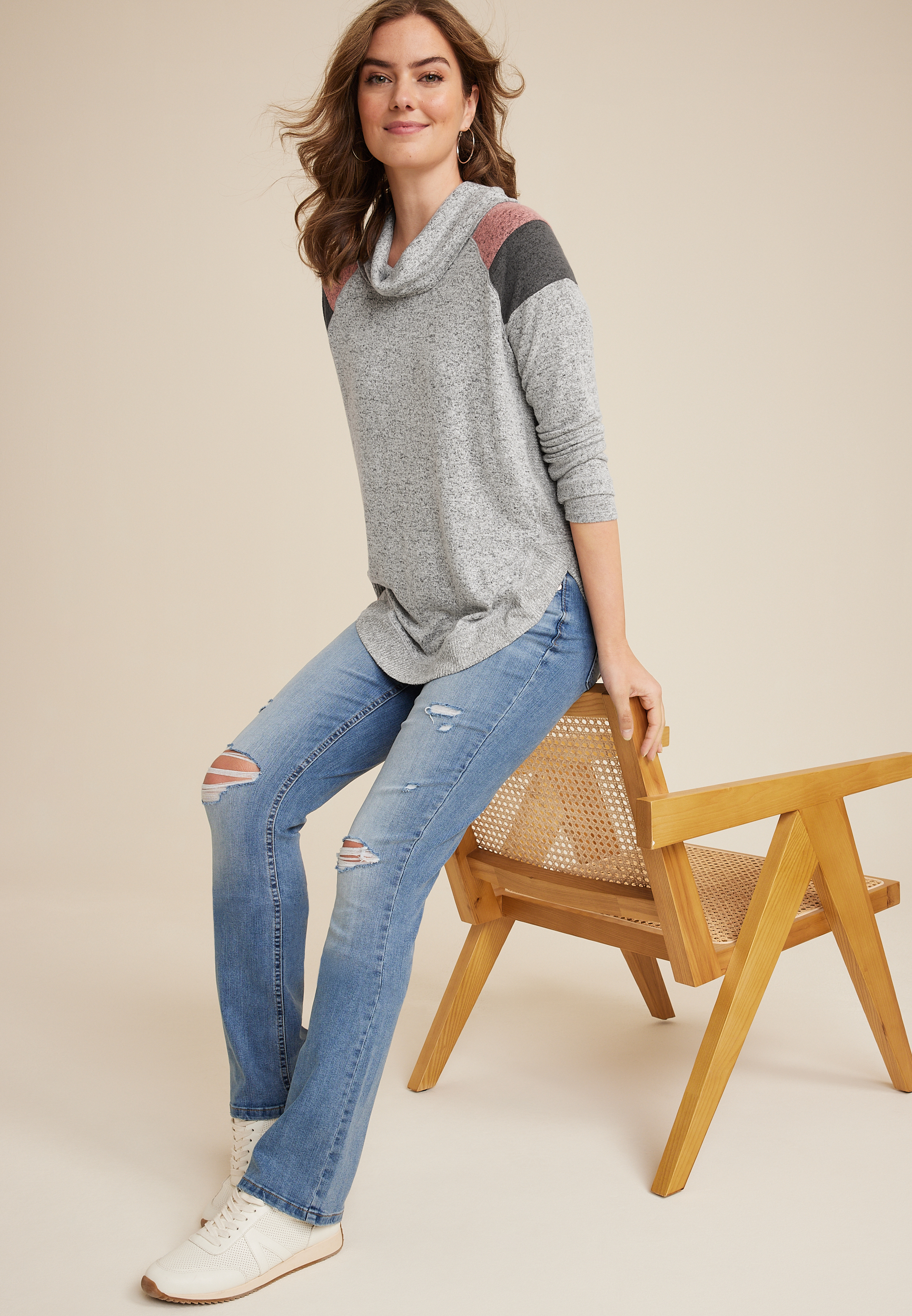 Haven Cowl Neck Top, C151, large