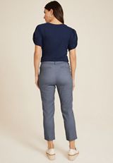 Bengaline Printed Straight Cropped Pant, C1772, small