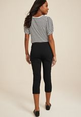Bengaline High Rise Sailor Capri, BLACK, small