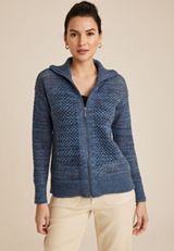 Open Stitch Zip Up Cardigan, C1943, small