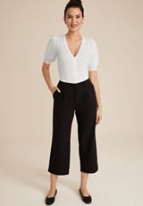 Idealist High Rise Cropped Wide Leg Pant, C106, small