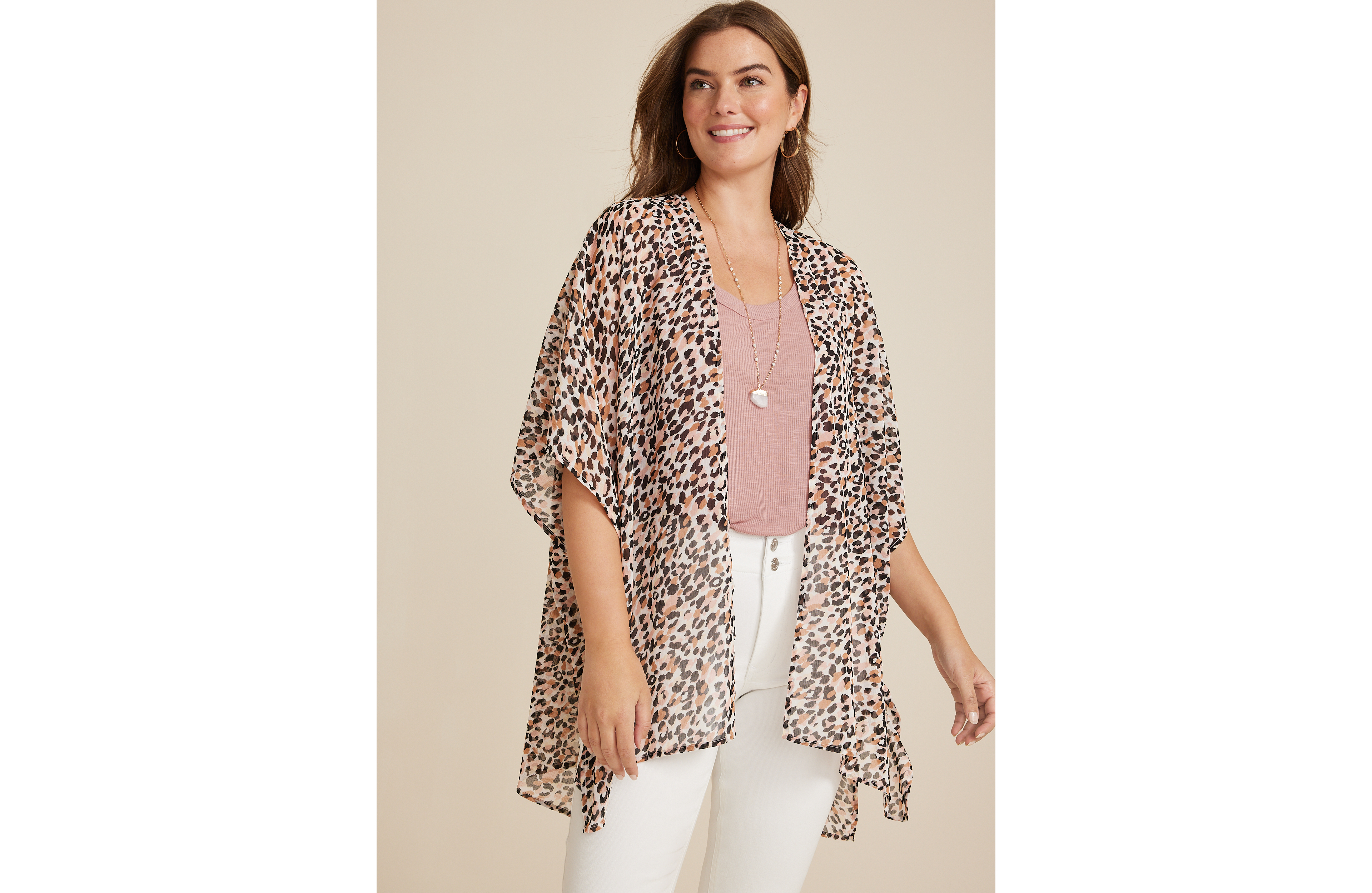 Animal Print Kimono