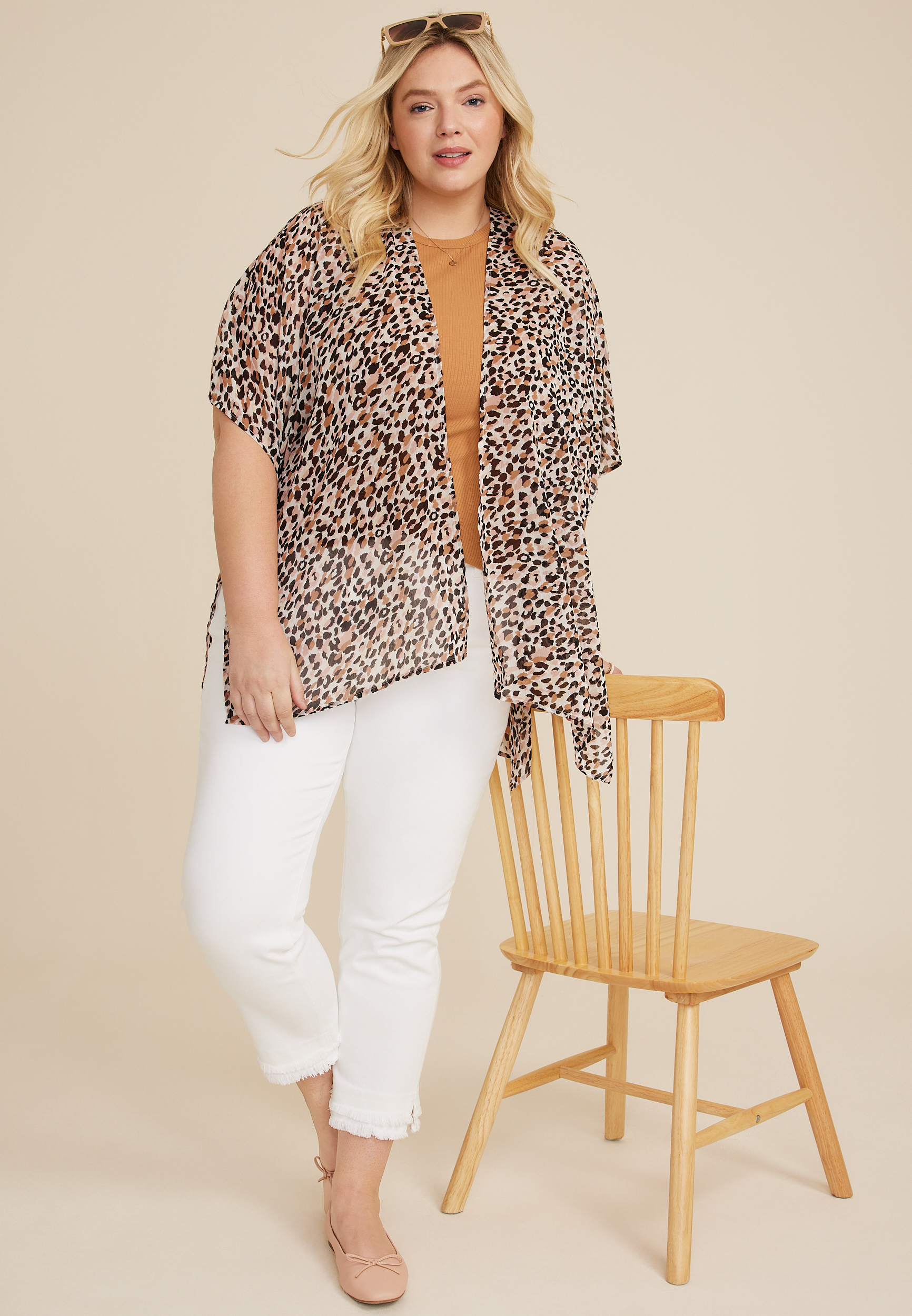 Animal Print Kimono, C3986, large