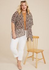 Animal Print Kimono, C3986, small