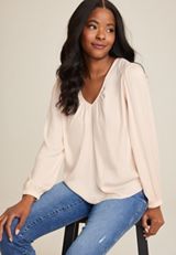Lightweight Loose Satin Blouse, C8233, small