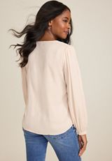 Lightweight Loose Satin Blouse, C8233, small