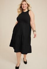 Plus Size Tiered Tank Dress, C106, small