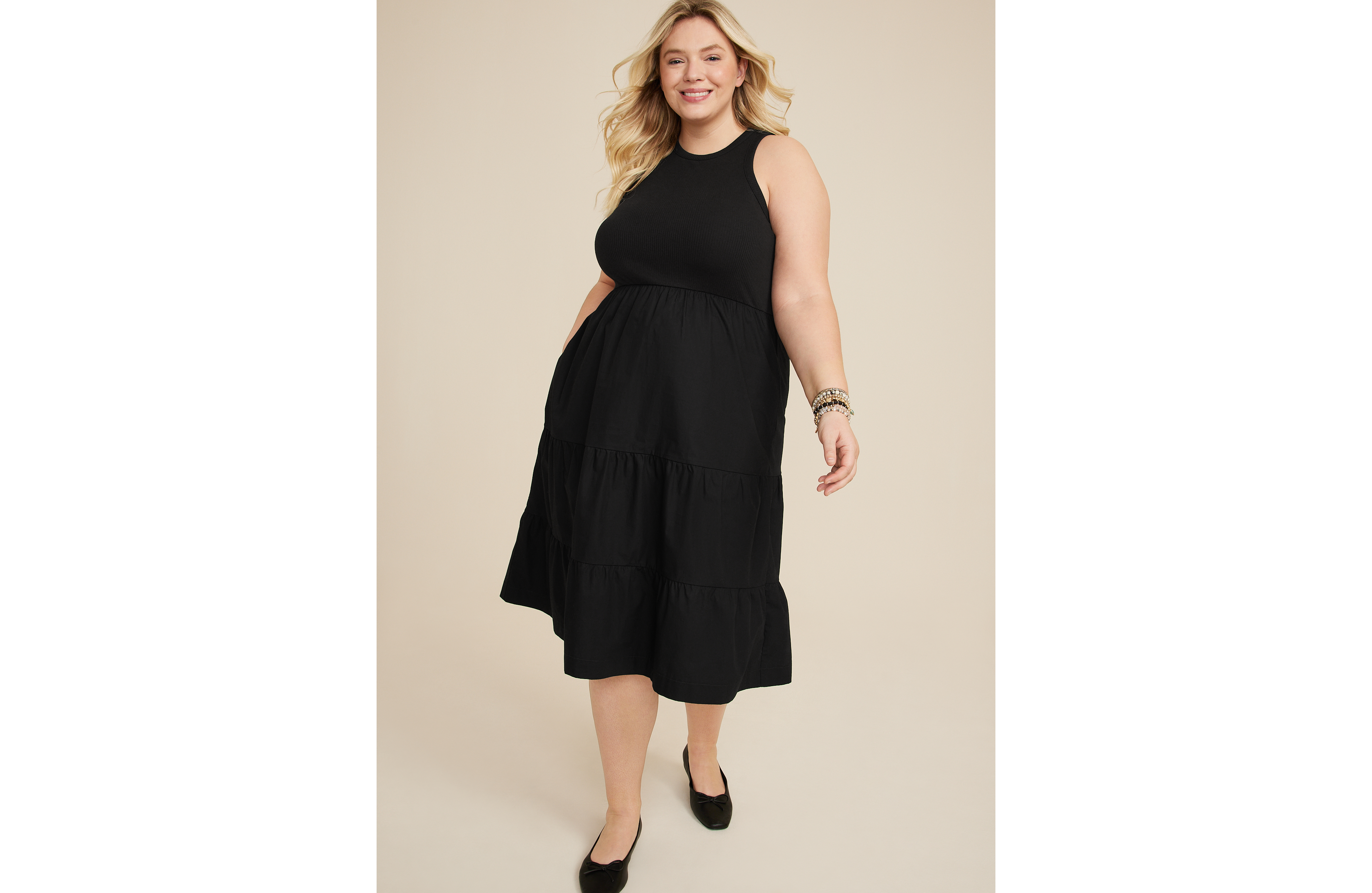 Plus Tiered Tank Dress
