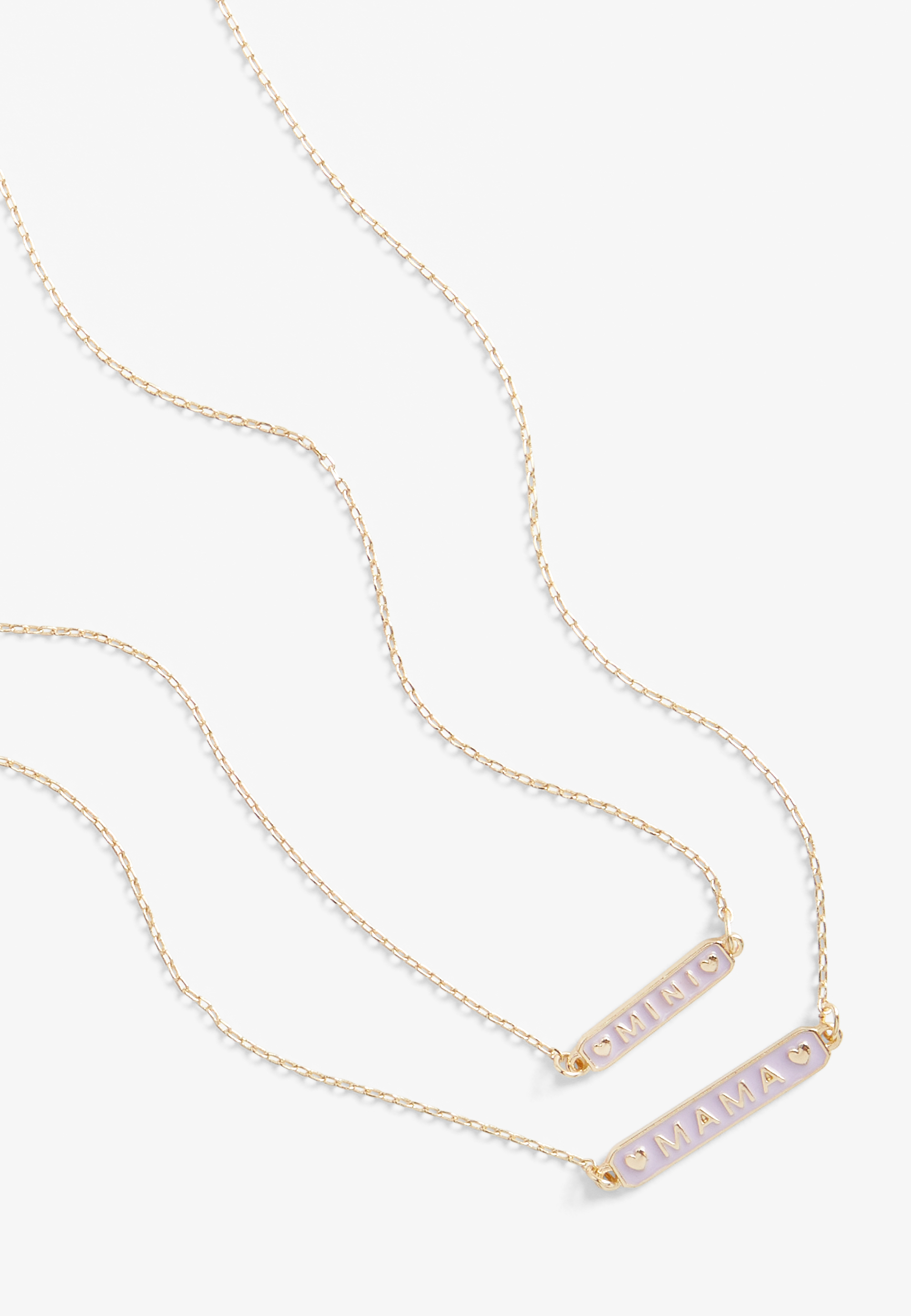 Mama And Mini Enamel Necklace Set, C595, large
