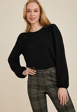 Pleat Shoulder Blouse, C106, small