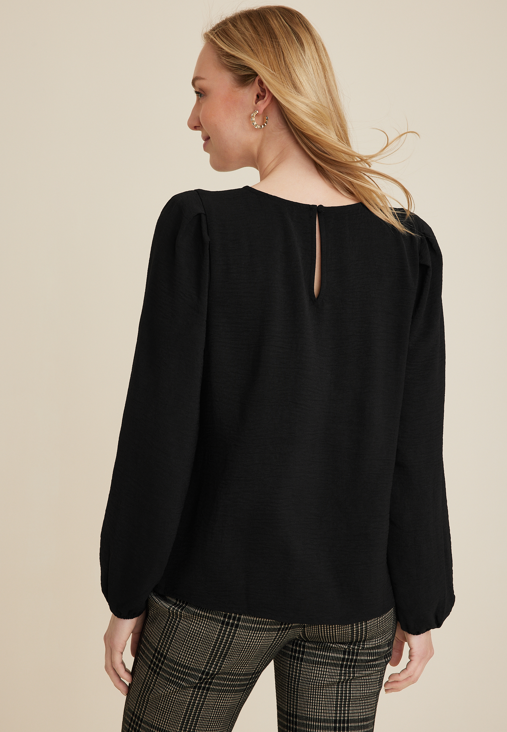 Pleat Shoulder Blouse, C106, large