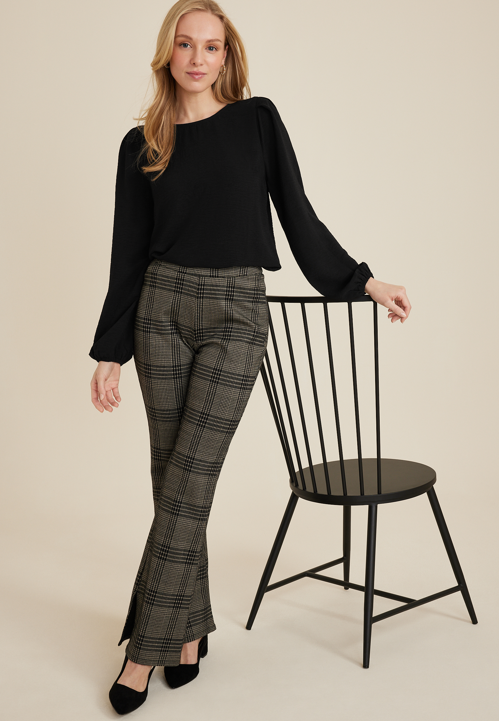 Pleat Shoulder Blouse, C106, large