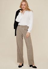 Keyhole Front Blouse, WHITE, small