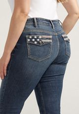 Plus Size Silver Jeans Co.&reg; Suki Curvy Mid Rise Luxe Stretch Americana Cropped Jean, C258, small