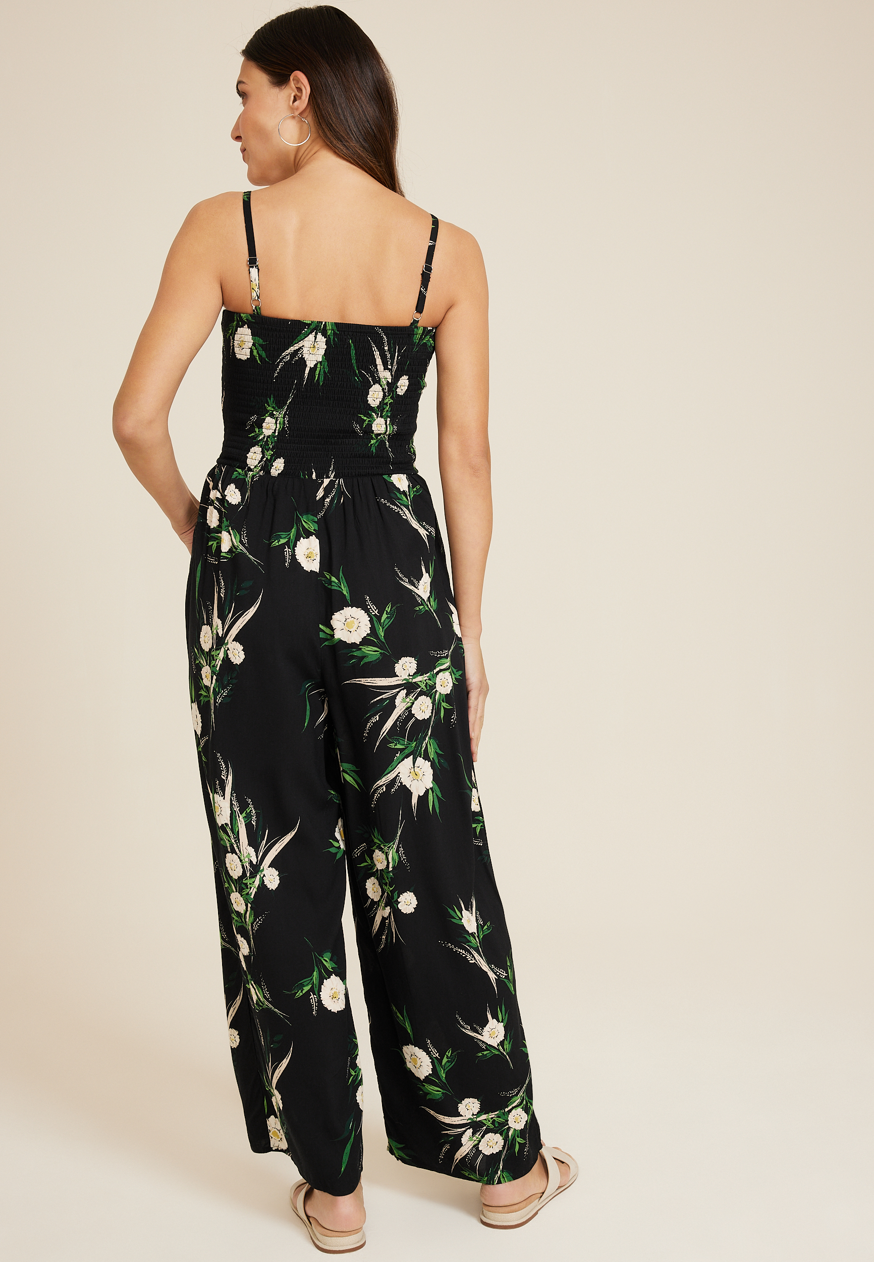 Floral Smocked Jumpsuit