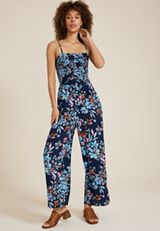 Floral Smocked Jumpsuit, C1943, small