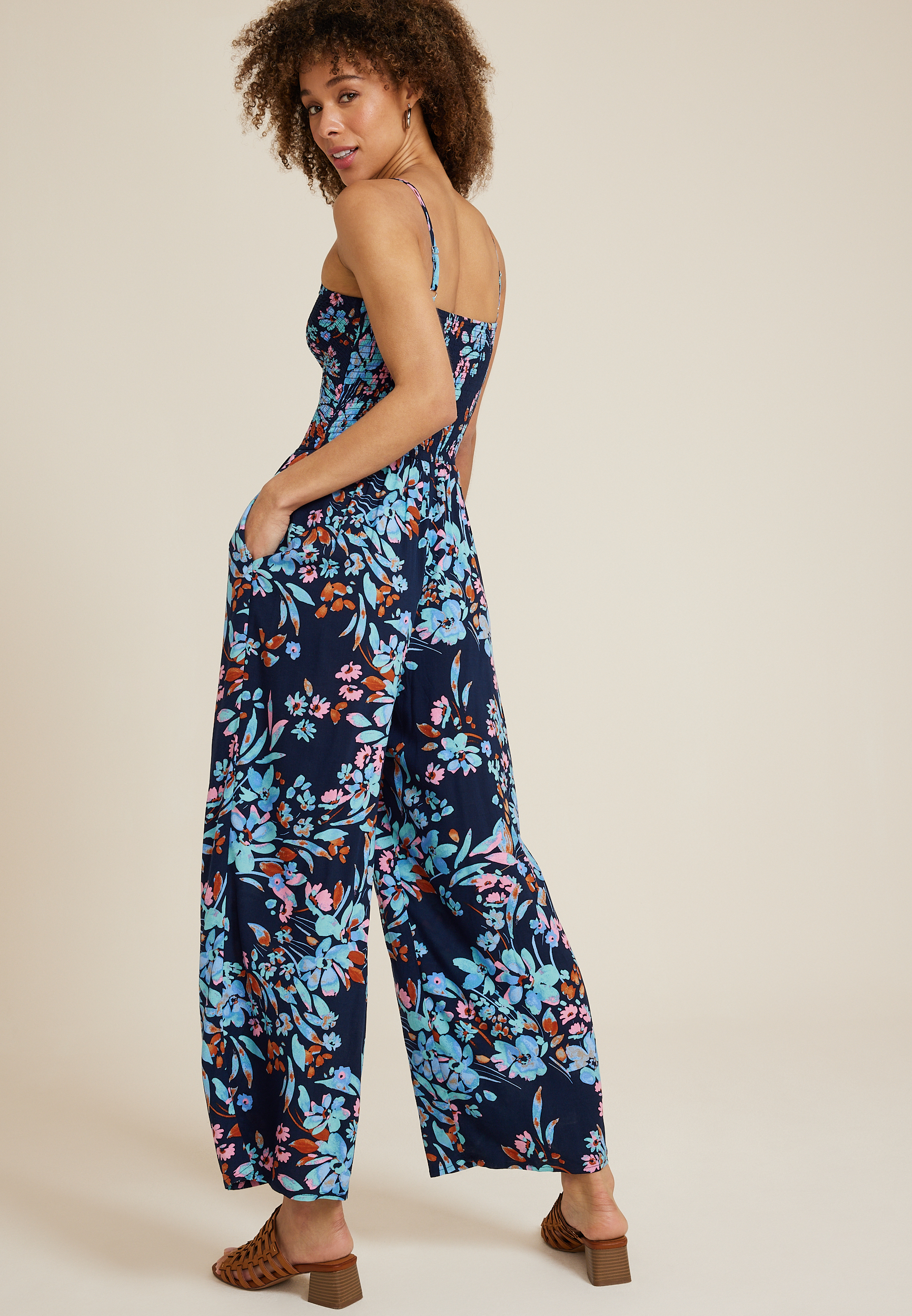 Floral Smocked Jumpsuit, C1943, large