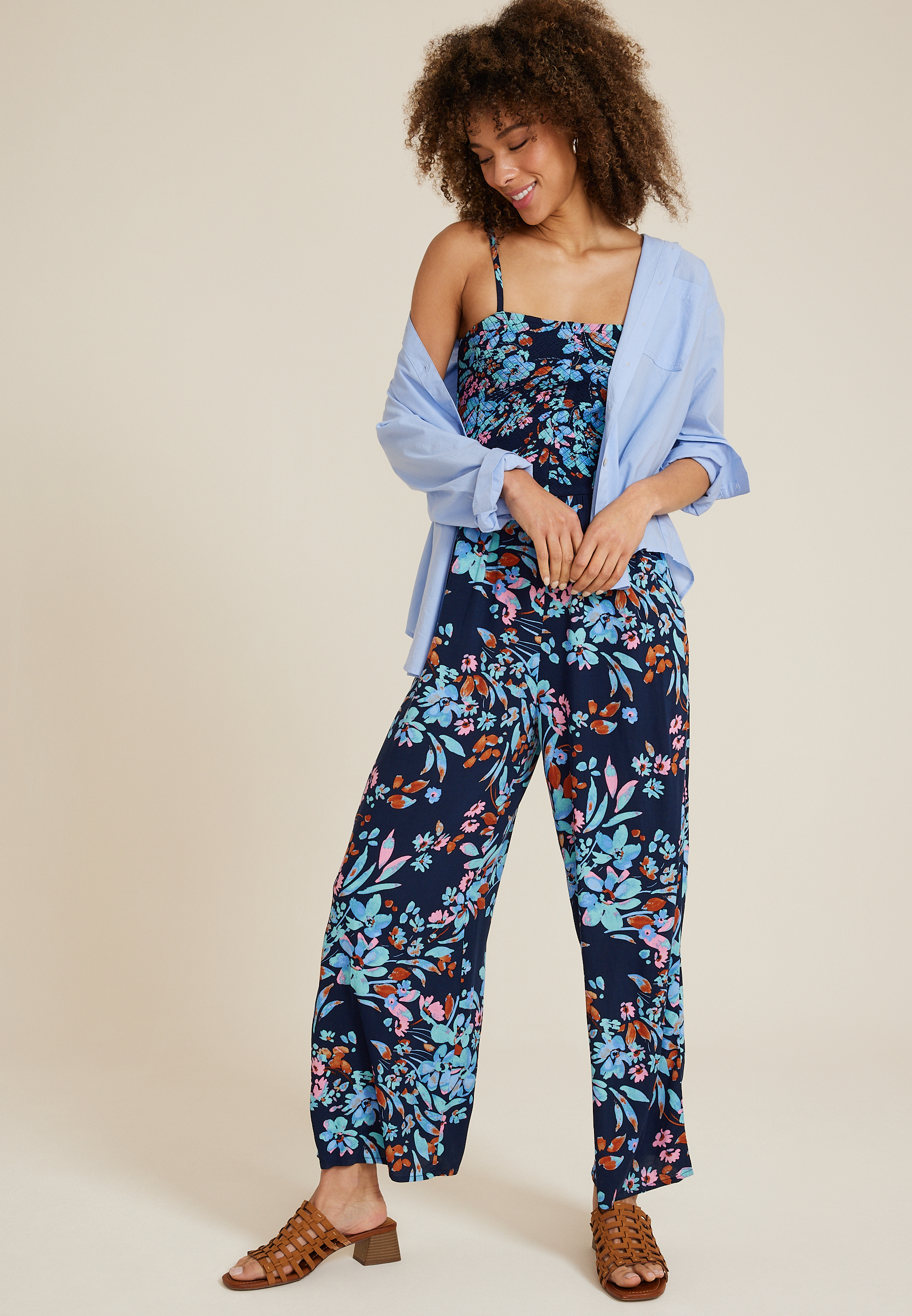 Floral Smocked Jumpsuit, C1943, large