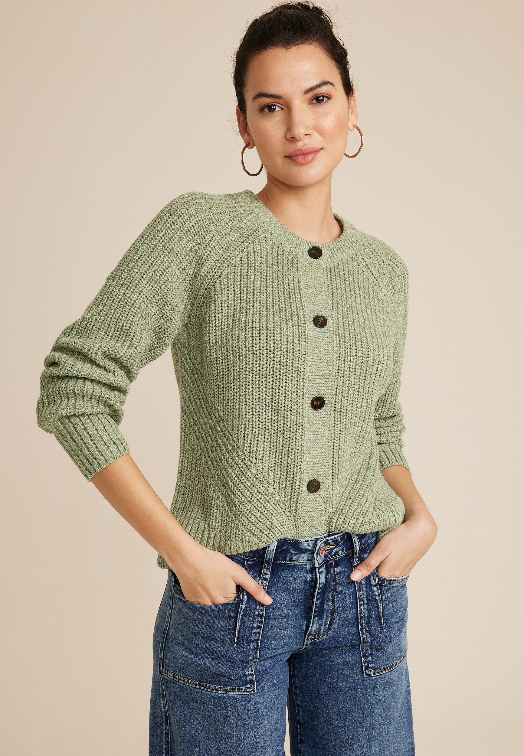  Drop Shoulder Pointelle Knit Duster Cardigan Women's Pullover  Cozy Thin Sweater Autumn Top (Color : Green, Size : L.) : Clothing, Shoes &  Jewelry