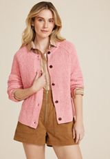 Bomber Button Up Cardigan, C9694, small