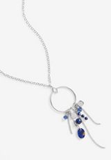 Blue Cluster Pendant Necklace, C1149, small