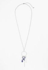 Blue Cluster Pendant Necklace, C1149, small