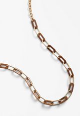 Resin Link Statement Necklace, TORTE, small