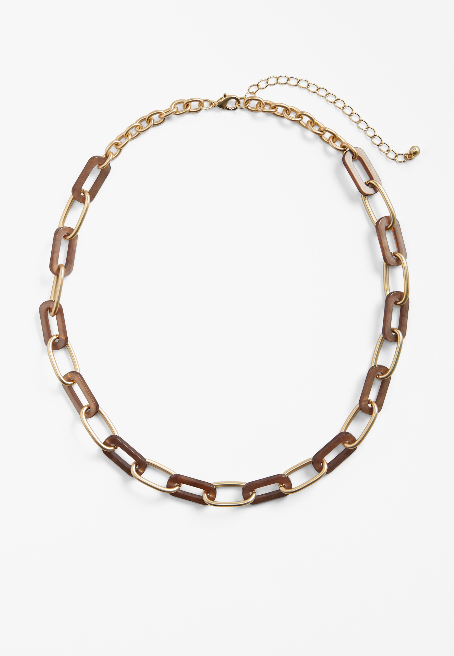 Resin Link Statement Necklace, TORTE, large
