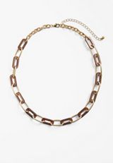 Resin Link Statement Necklace, TORTE, small