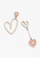 Asymmetrical Heart Drop Earrings, C595, small