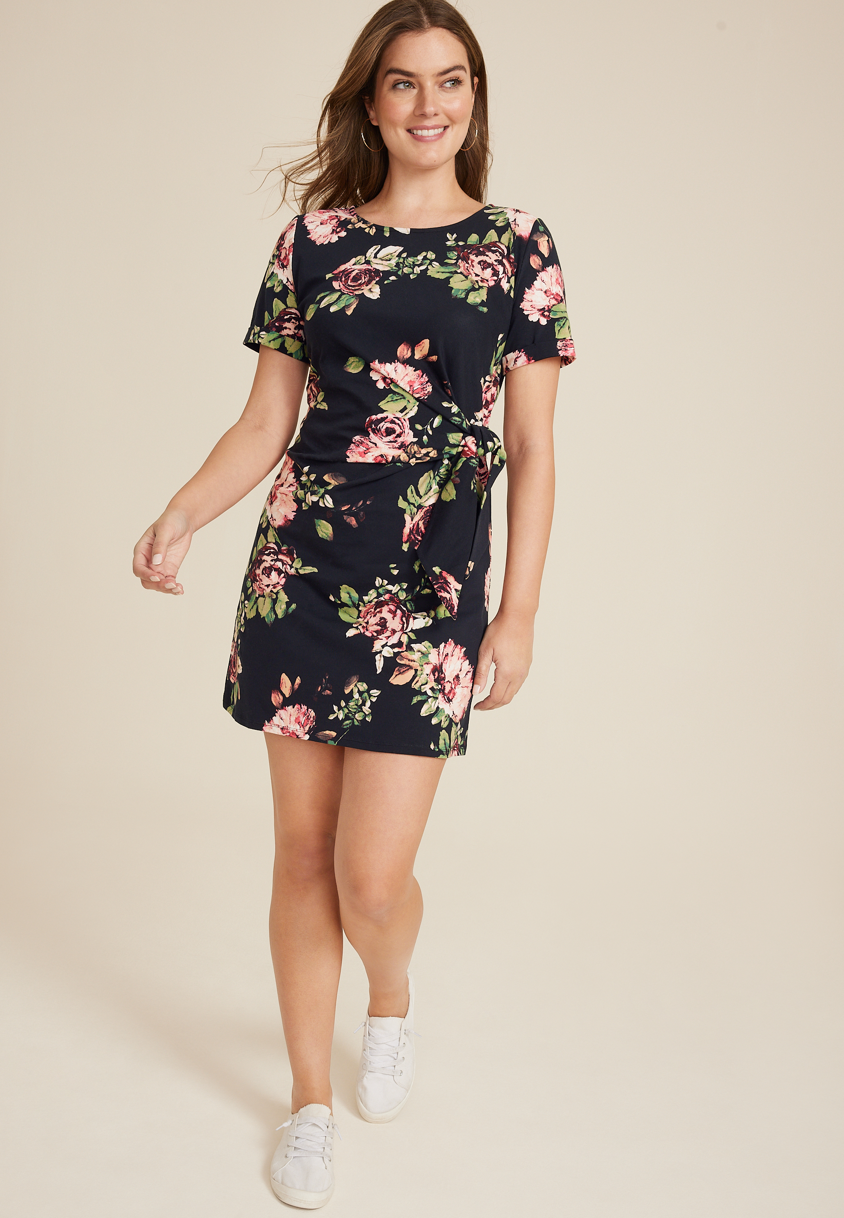 24/7 Tie Waist Mini Dress