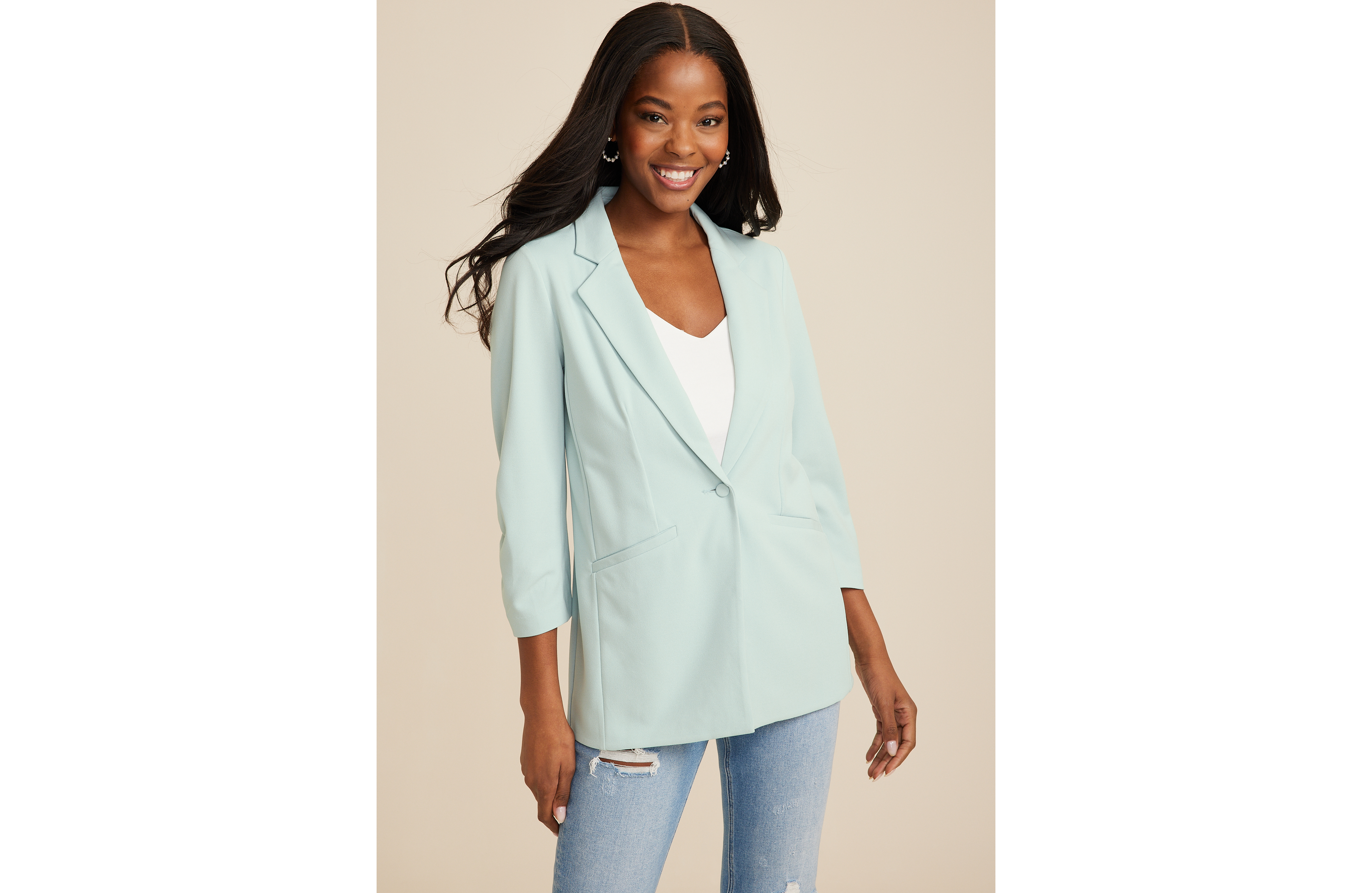 Ever Go One Button Blazer