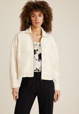 Trucker Jacket, ECRU, small