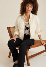 Trucker Jacket, ECRU, small