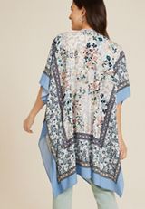 Floral Border Kimono, MULTI, small