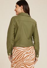 Cropped Twill Jacket, C8780, small